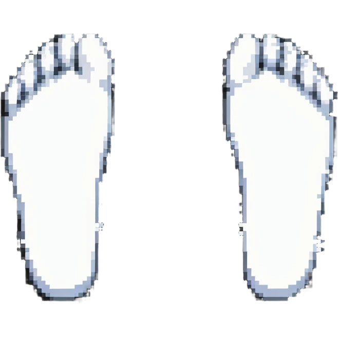 realistic foot soles with white sap coating emoji