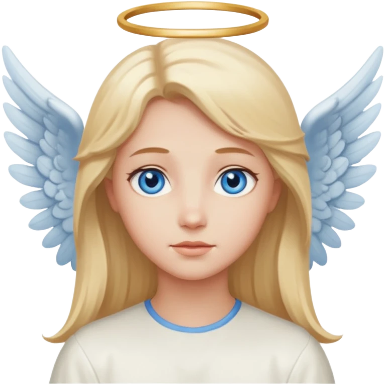 angel with blue eyes and light hair emoji