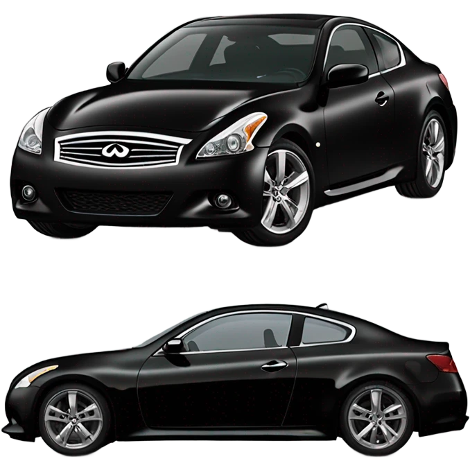 Infiniti G37 all blacked out with a ducklip spoiler emoji