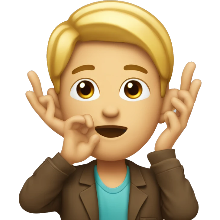 plugging ears with fingers emoji