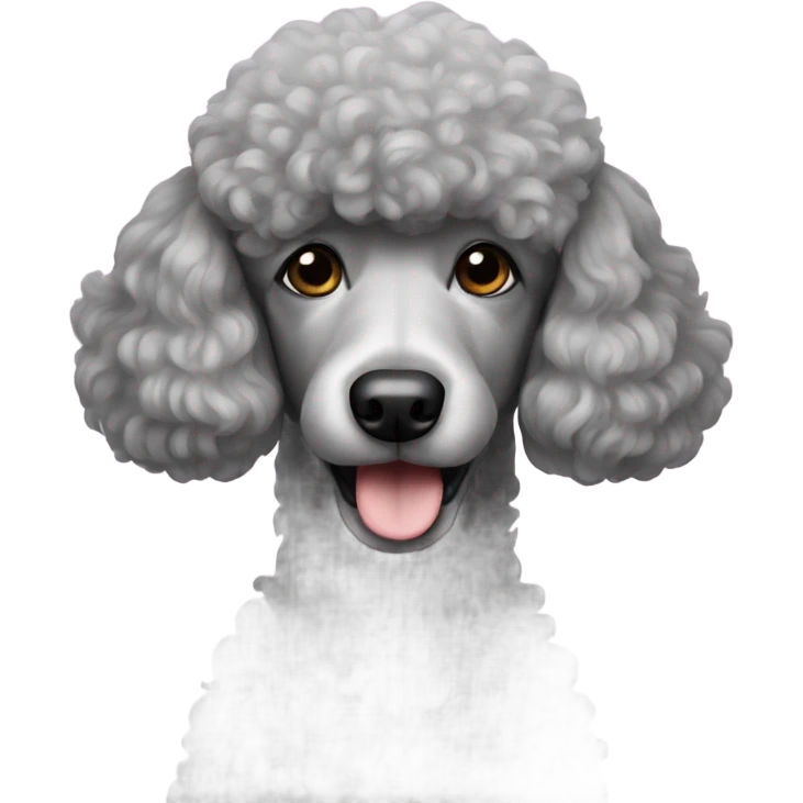 Grey poodle  emoji