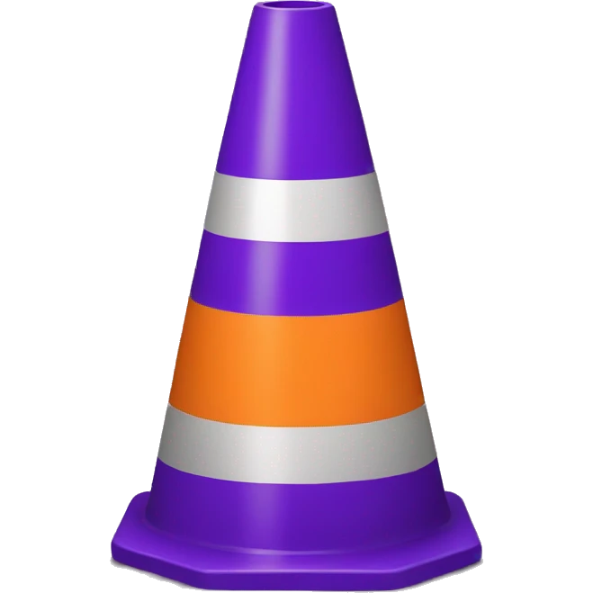 purple traffic cone emoji