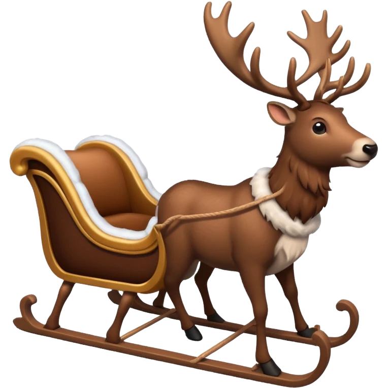 reindeer with sleigh emoji