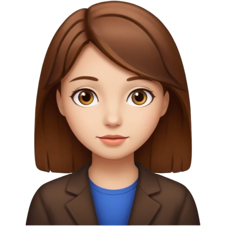 Brown hair girl emoji