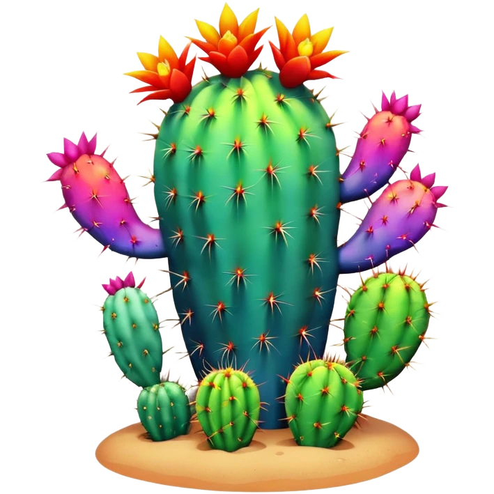 Rainbow cactus  emoji
