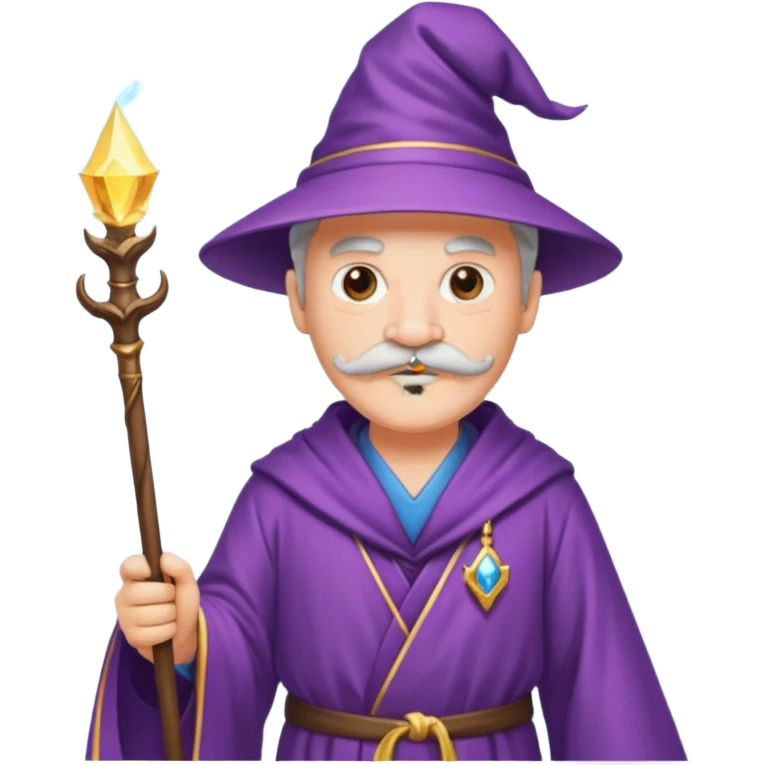wizard with mustache emoji