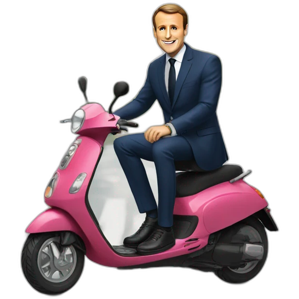 macron on a scooter emoji