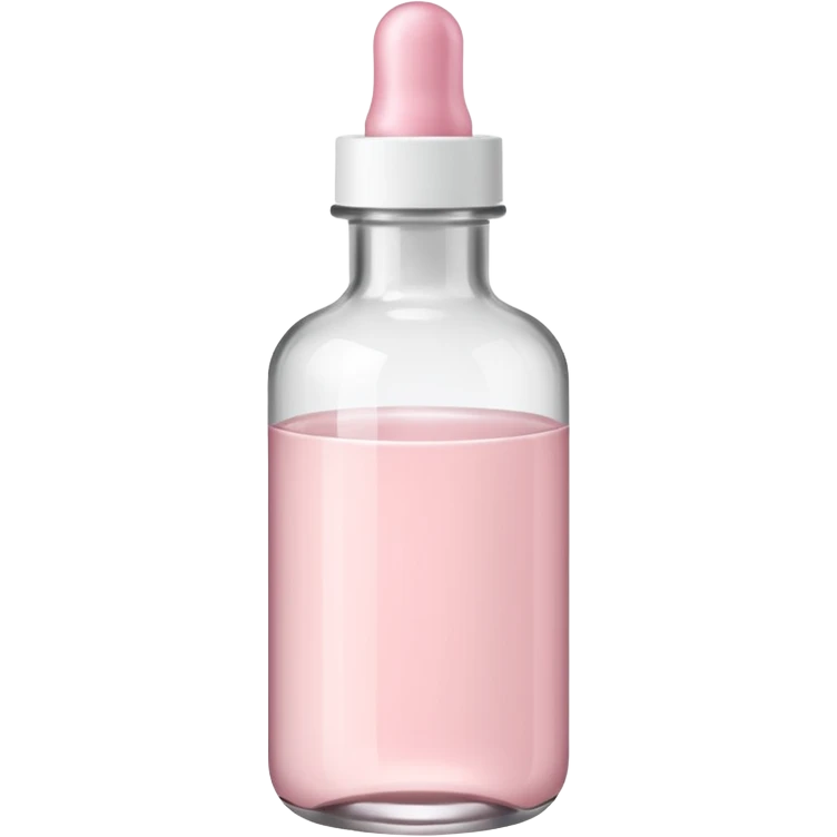 Pale pink serum bottle with white top emoji