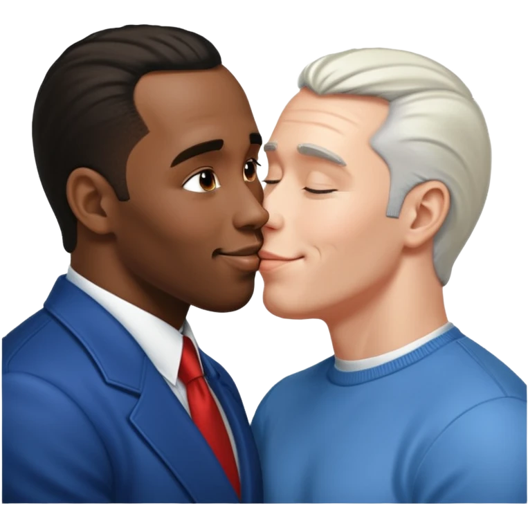 Diddy and Epstein kissing emoji