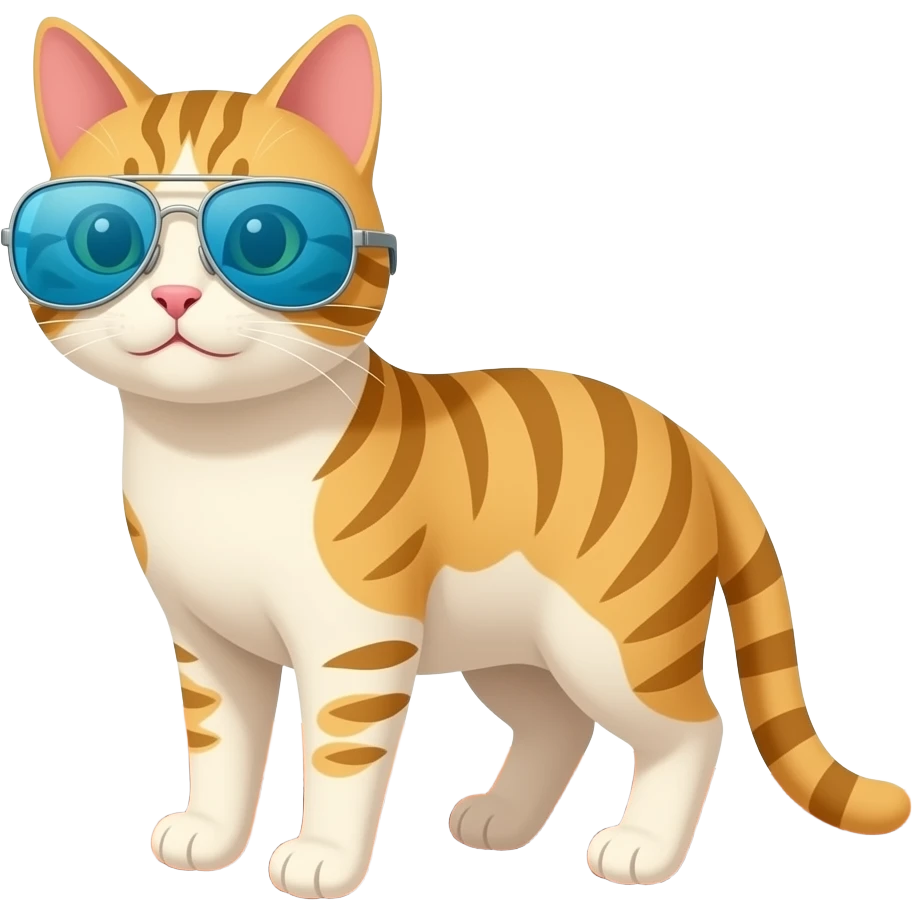 Cat wearing sunglasses emoji