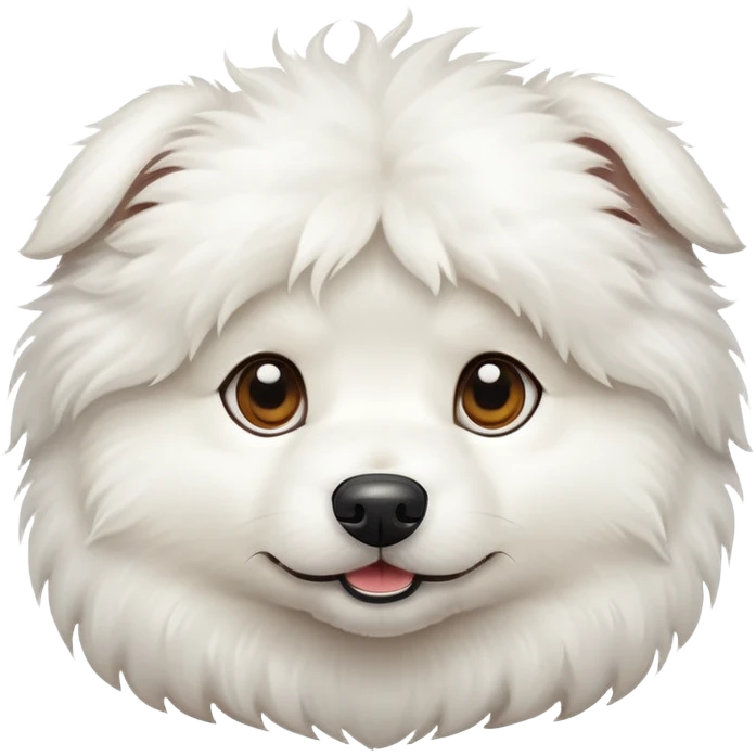 White fluffy dog emoji