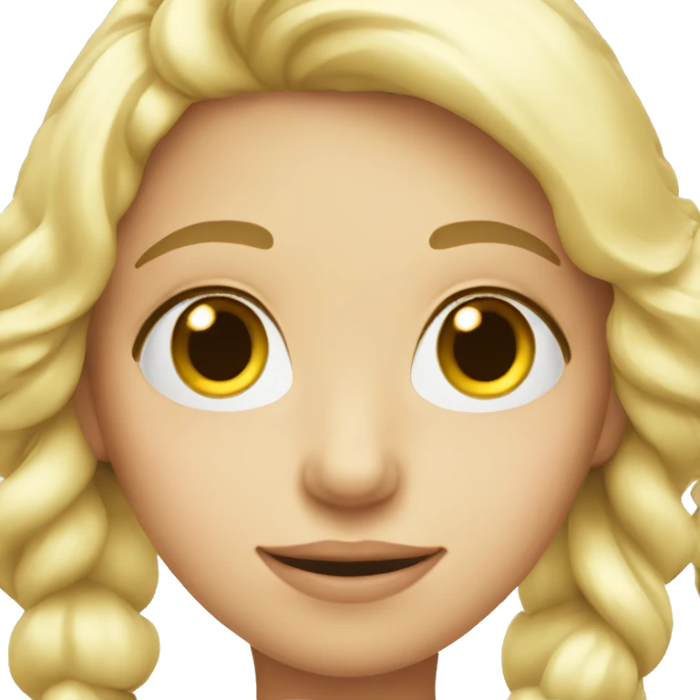 Cute christmas blonde girl emoji