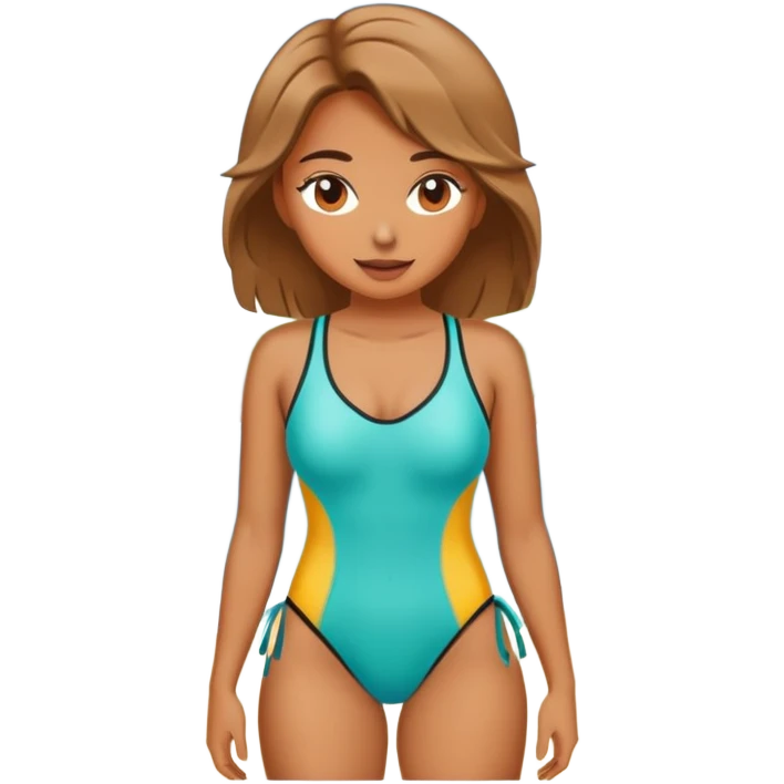 woman in swimsuit at the beach emoji