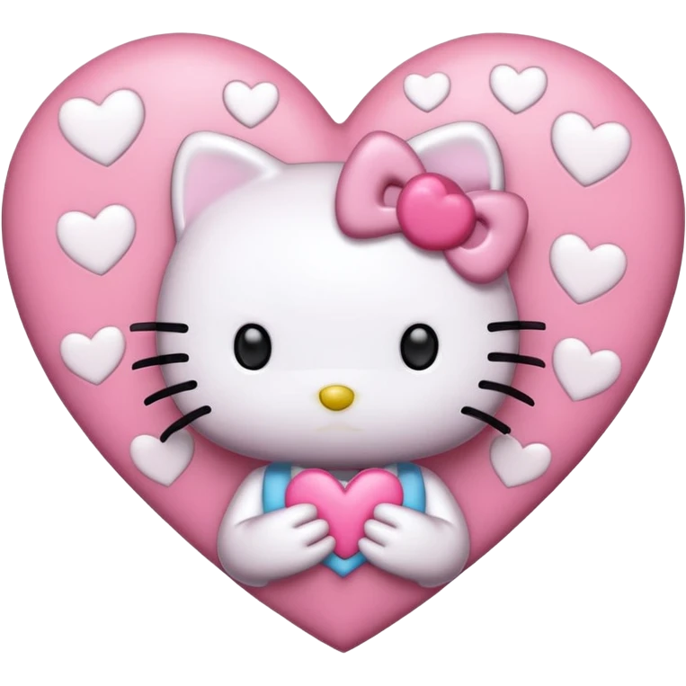 hello kitty in hearts  emoji