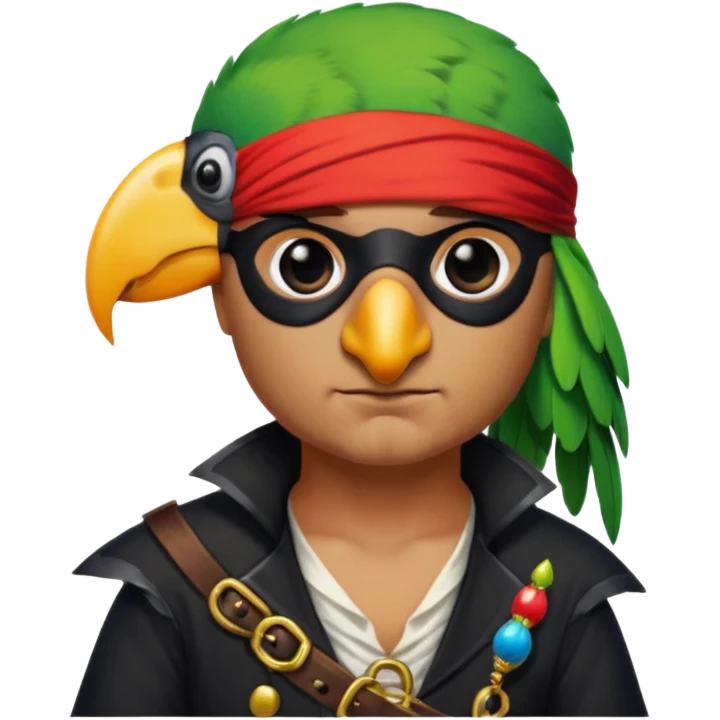 pirate and parrot emoji