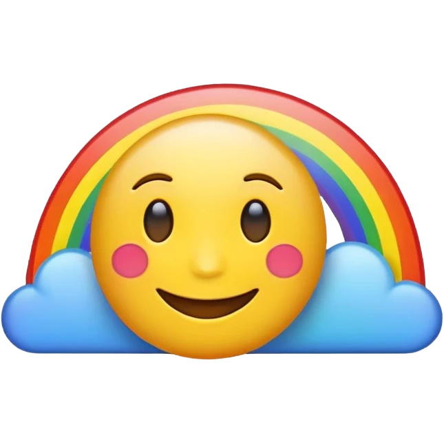 emoji with rainbow  emoji
