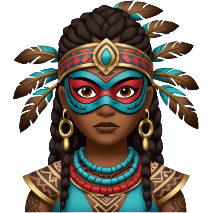 maya masked tradational mayan warrior emoji