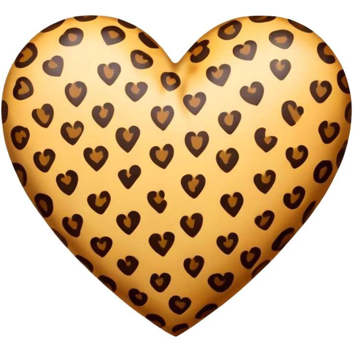 Leopard print heart emoji