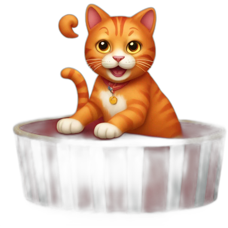 a red cat at the circus emoji