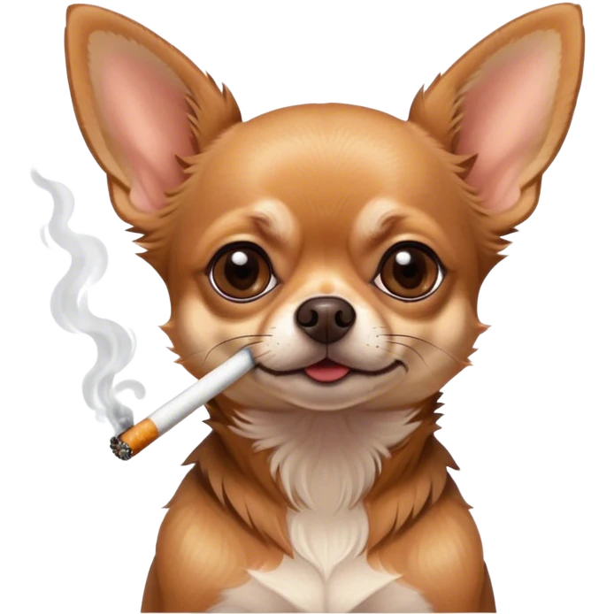 Chihuahua with cigarette emoji