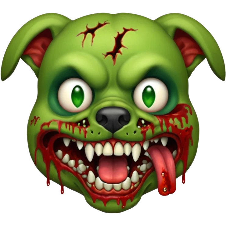 Zombie dog face  emoji