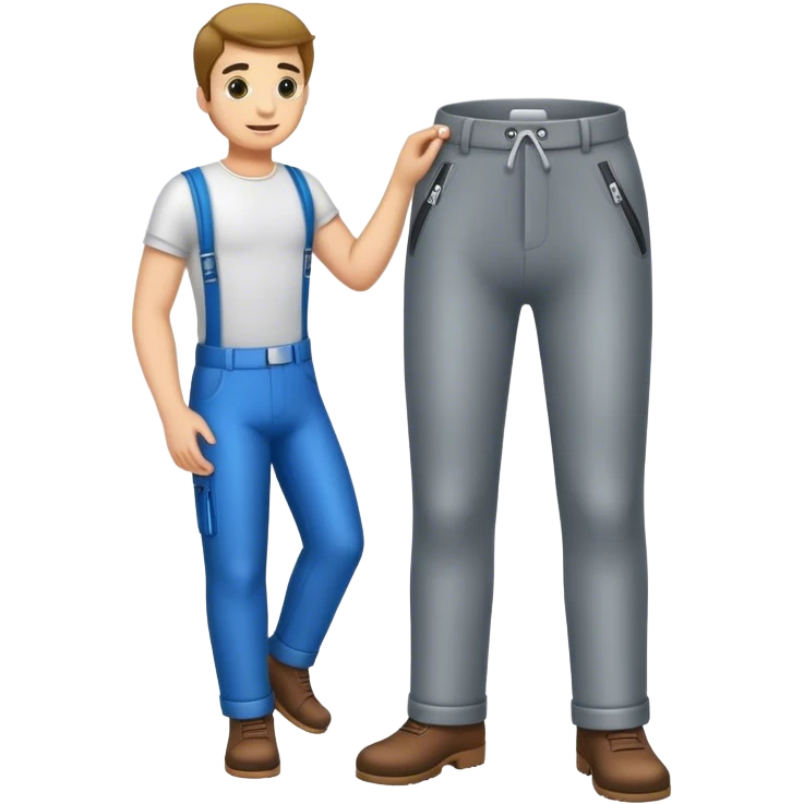 man zipping pants emoji