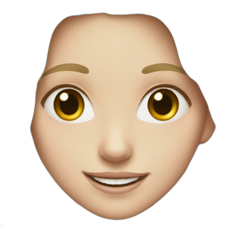 white girl grin emoji