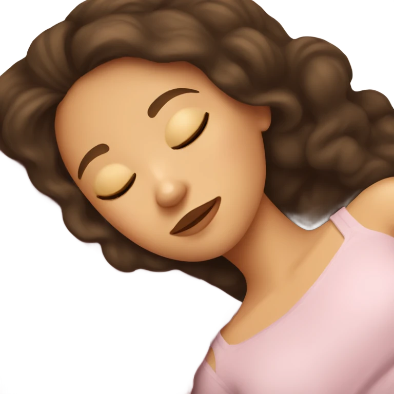Brunette girl sleeping emoji
