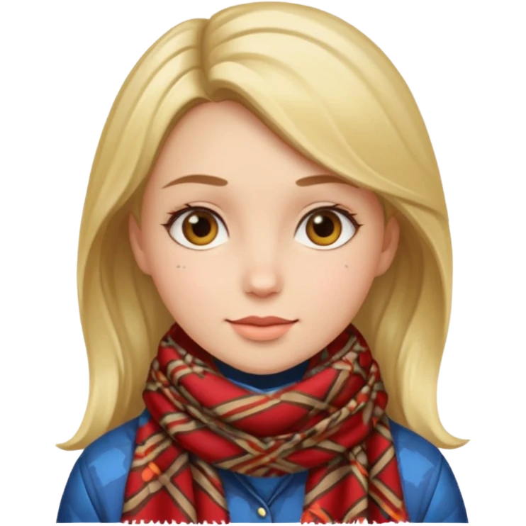 Une fille qui porte une foulare sans détails de visage  emoji