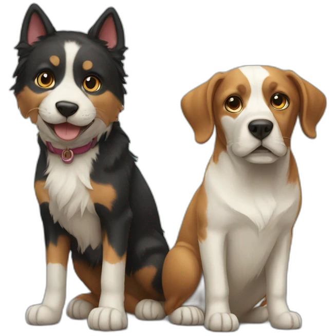 cat and dog emoji