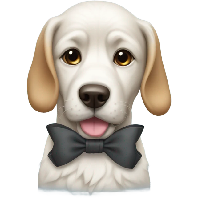 Dog with bow emoji
