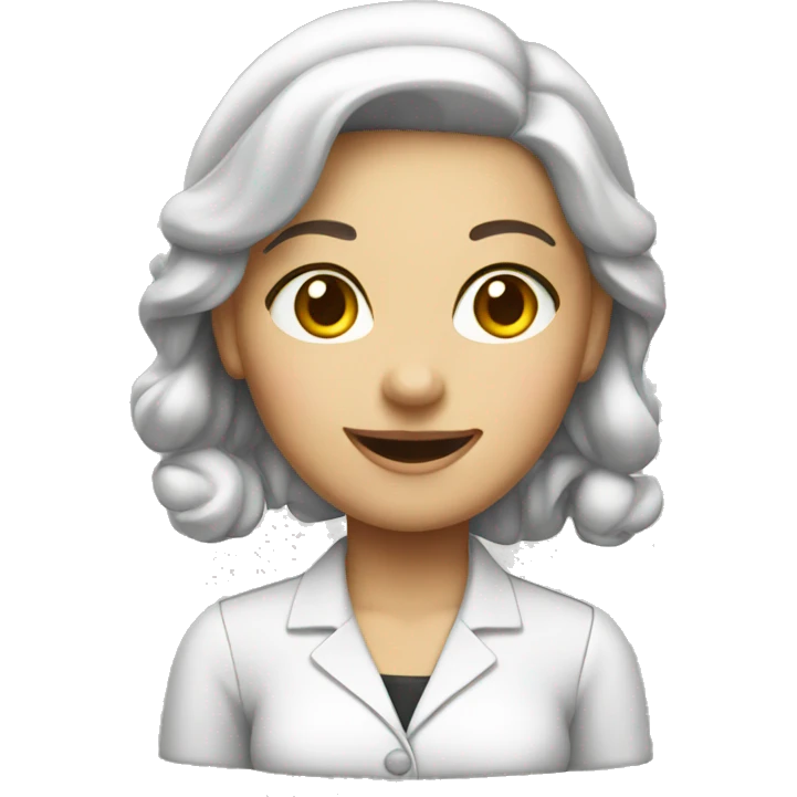 white waitress emoji
