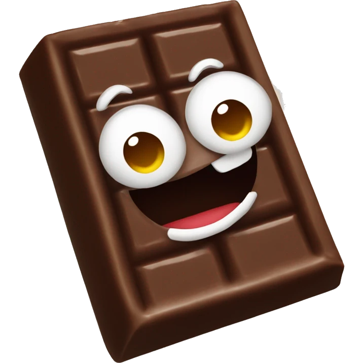 Happy chocolate bar emoji