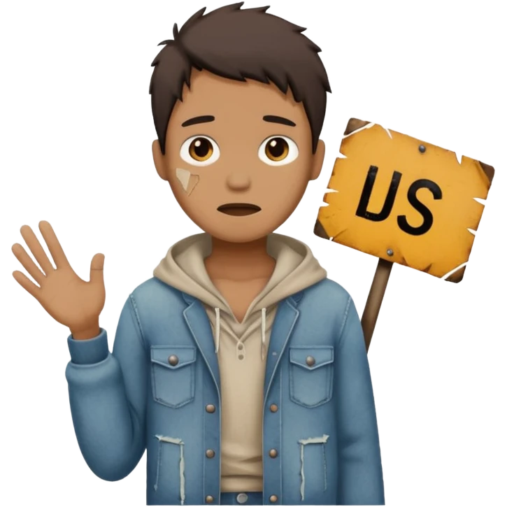 homeless job icon person not recognisiable emoji