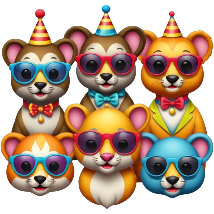 a sunglasses circus animals emoji
