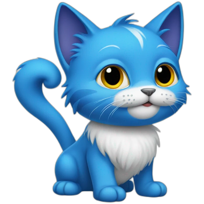 blue smurf cat emoji