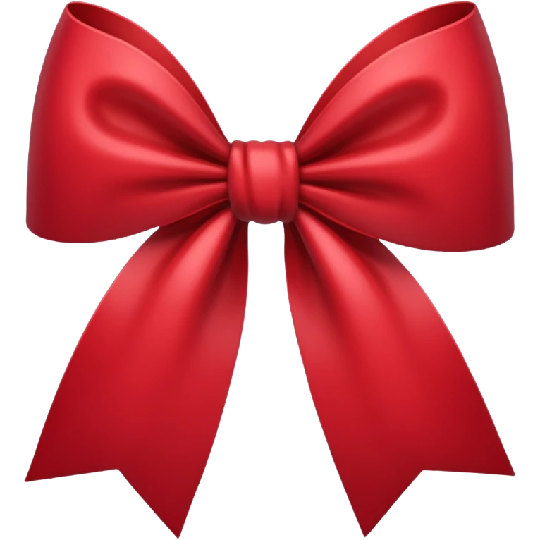 Dark red ios bow emoji