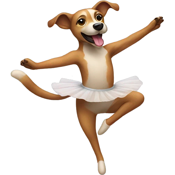 Dog doing ballet emoji