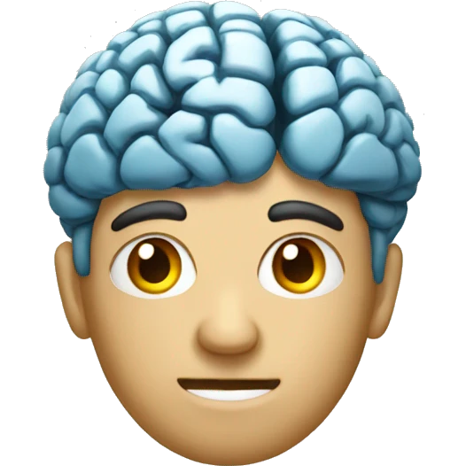 Clever and professional brain emoji