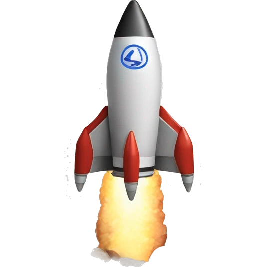 rocket made out of rocks emoji