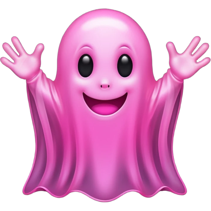 cute pink ghost emoji