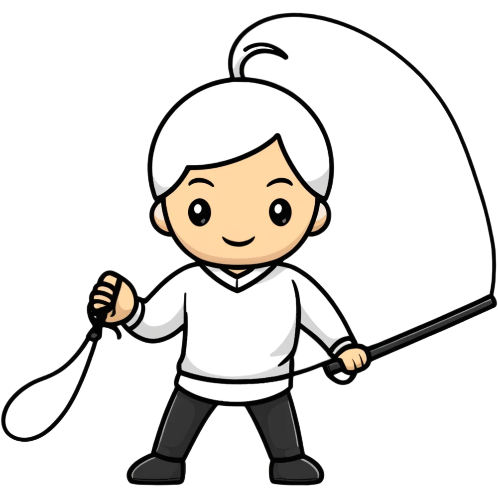A person whipping a whip emoji