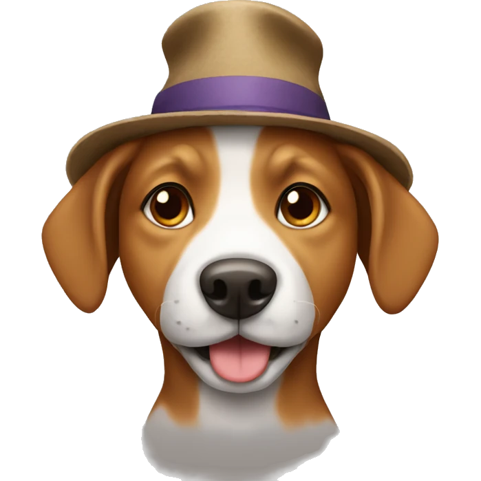 Dog with hat emoji