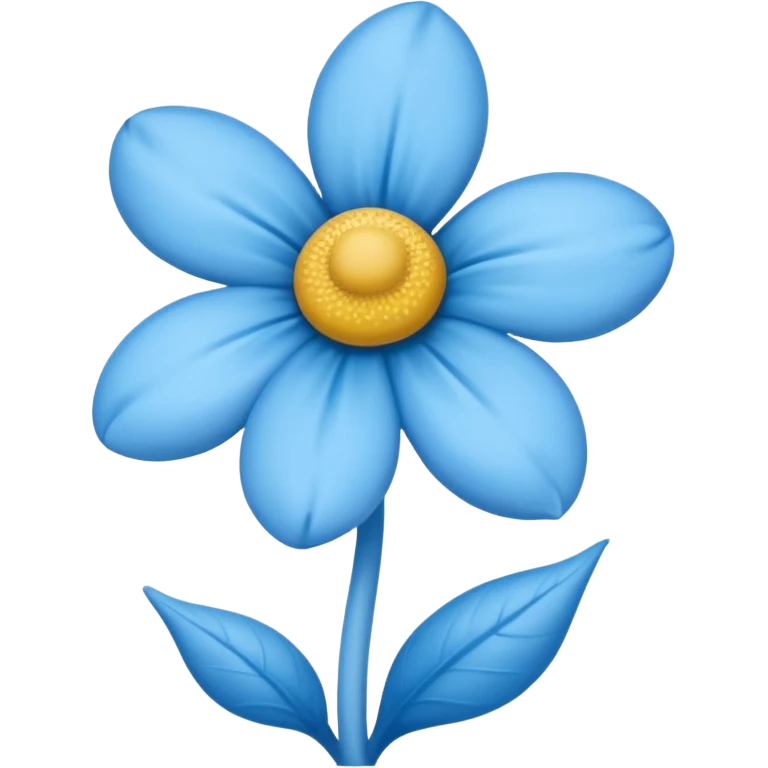 Une fleur Schtroumpf emoji