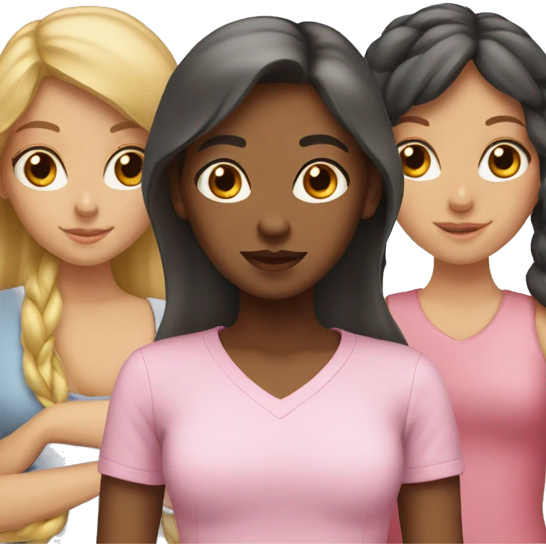 three girls emoji