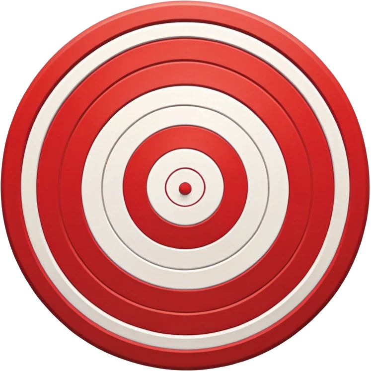 Red-white bullseye target board emoji