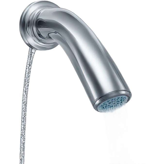 Glitter coming from the shower faucet emoji