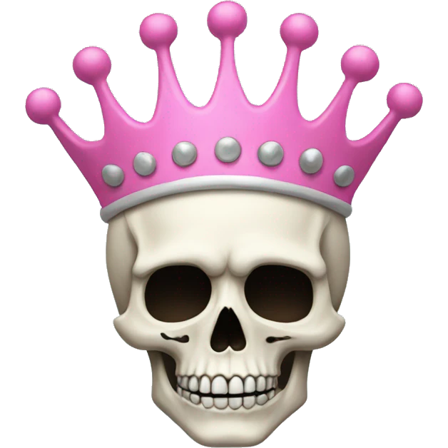 SKELETON WITH A PINK CROWN emoji