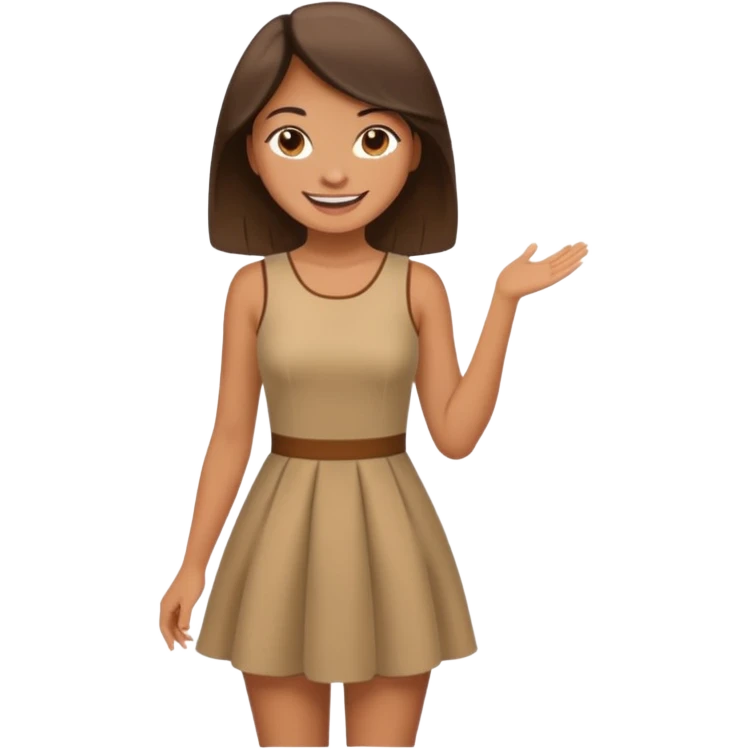 A girl is very more short dress and she is realistic to emoji
