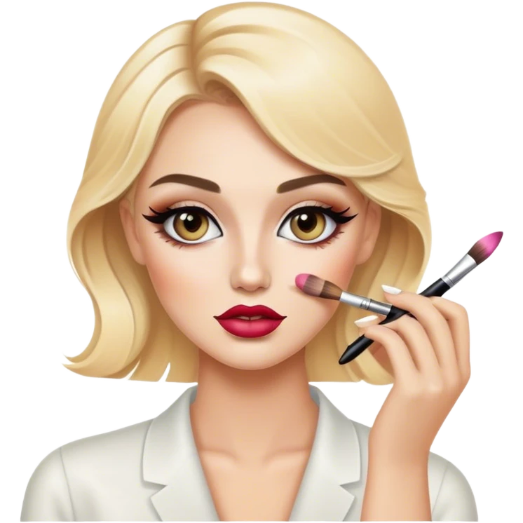 luxury blonde makeup artist emoji